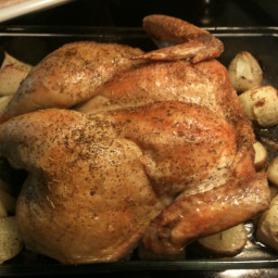 Rosemary Roast Chicken With Smothered Potatoes