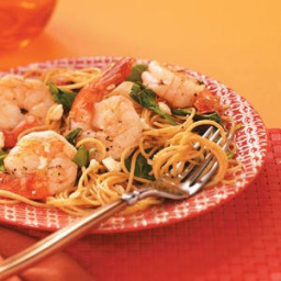 Rosemary Shrimp with Spaghetti Recipe