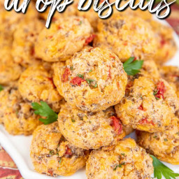 Rotel Sausage Cream Cheese Drop Biscuits