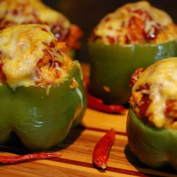 Rotel Stuffed Bell Peppers