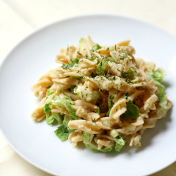 Rotini Pasta Alfredo With Shaved Brussels Sprouts