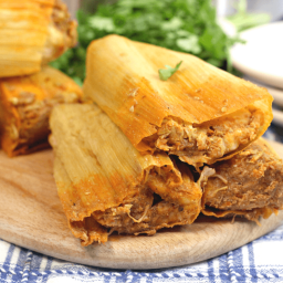 Rotisserie Chicken Tamales in the Instant Pot