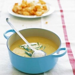 Rustic leek-and-potato soup