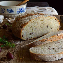 Rustic Olive Sourdough Bread