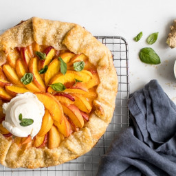 Rustic Peach Galette with Ginger and Orange