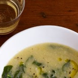 Rustic Spinach and Cornmeal Soup