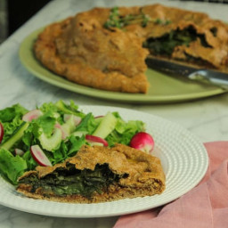 Rustic Swiss Chard Pie with Yeasted Spelt Crust 