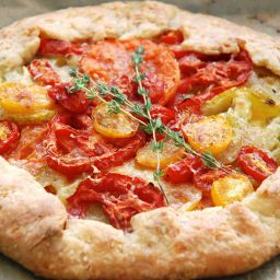 Rustic Tomato Tart with Parmesan and Thyme