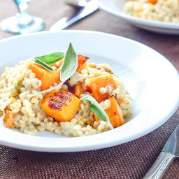 Sage-Barley Risotto with Butternut Squash 