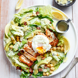 Salmon and Avocado Caesar Salad