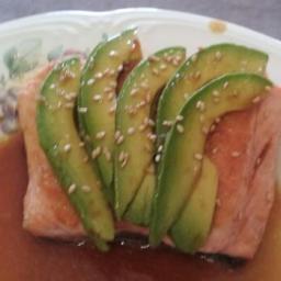 Salmon and Avocado with Sesame Soy Dressing