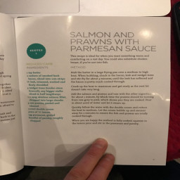 Salmon And Prawns With Parmesan Sauce