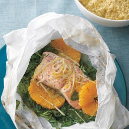 Salmon and Spinach in Parchment