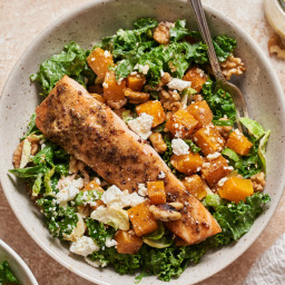 Salmon And Squash Salad With Roasted Pear Dressing Recipe