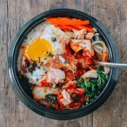 Salmon Bibimbap Korean Rice Bowl Recipe