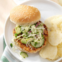 Salmon Burgers with Tangy Slaw Recipe