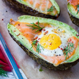 Salmon + Egg Baked Avocados are Your Clean Eating Omega-3 Source!