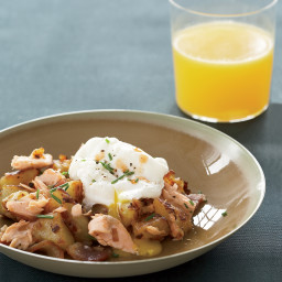 Salmon Hash with Poached Eggs