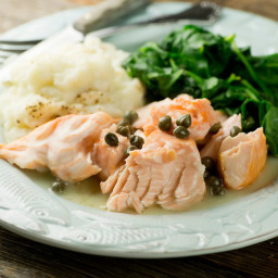 Salmon in Buttered White Wine Sauce
