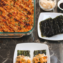 Salmon Sushi Bake Recipe // Easy Entertaining Meals