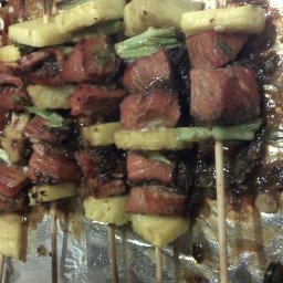 Salmon Teriyaki Skewers with Pineapple