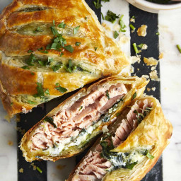 Salmon Wellington with Puff Pastry