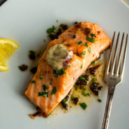 Salmon With Anchovy-Garlic Butter