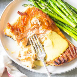 Salmon with Asparagus and Quick Blender Hollandaise