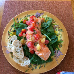 Salmon with citrus salad