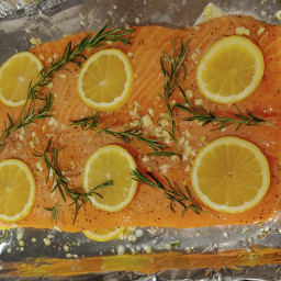 Salmon With Lemon and Rosmery