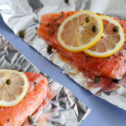 Salmon with Lemon, Capers, and Rosemary