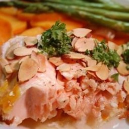 Salmon With Scalloped Sweet Potatoes