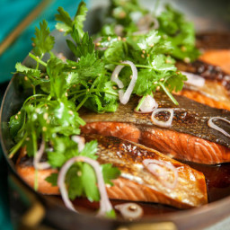 Salmon With Sesame and Herbs