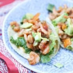 Salsa Shrimp Salad Tacos