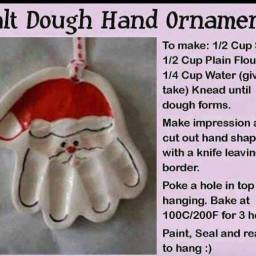 Salt Dough Hand Ornament