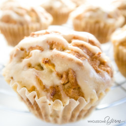 Salted Caramel Apple Muffins (Low Carb, Gluten-free)