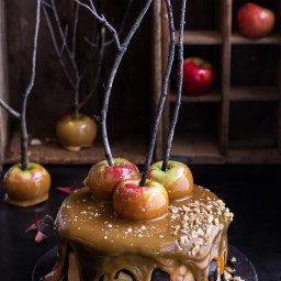 Salted Caramel Apple Snickers Cake.