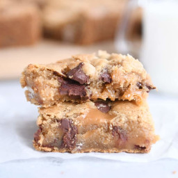 Salted Caramel Brown Butter Chocolate Chip Bars