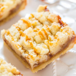 Salted Caramel Buttery Crumb Bars