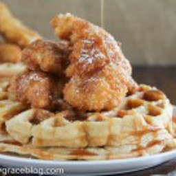 Salted Caramel Chicken and Waffles
