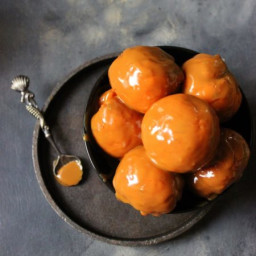 Salted Caramel Glazed Donut Balls