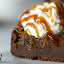 Salted Caramel Guinness Brownies with Jameson Whipped Cream