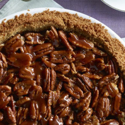 Salted Caramel Pecan and Chocolate Pie