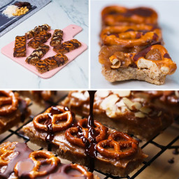 Salted-Caramel Pretzel, Almond, And Cacao Bars Recipe by Tasty