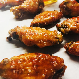 Salted Caramel Whiskey Chicken Wings