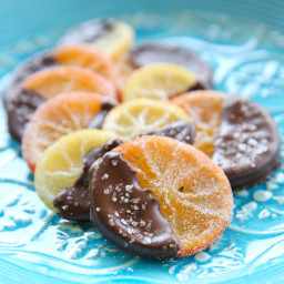 Salted Chocolate Covered Candied Citrus Slices