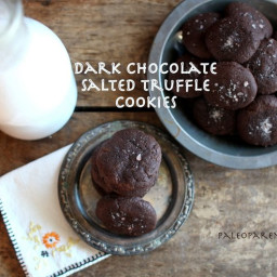 Salted Dark Chocolate Truffle Cookies