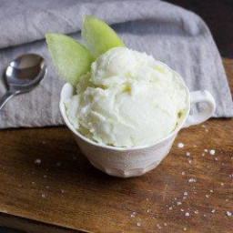 Salted Honeydew Melon and Olive Oil Ice Cream