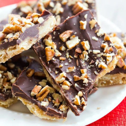 Saltine Toffee Candy with Pecans