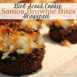 Samoa Brownie Bites: Inspired by Samoa Girl Scout Cookies